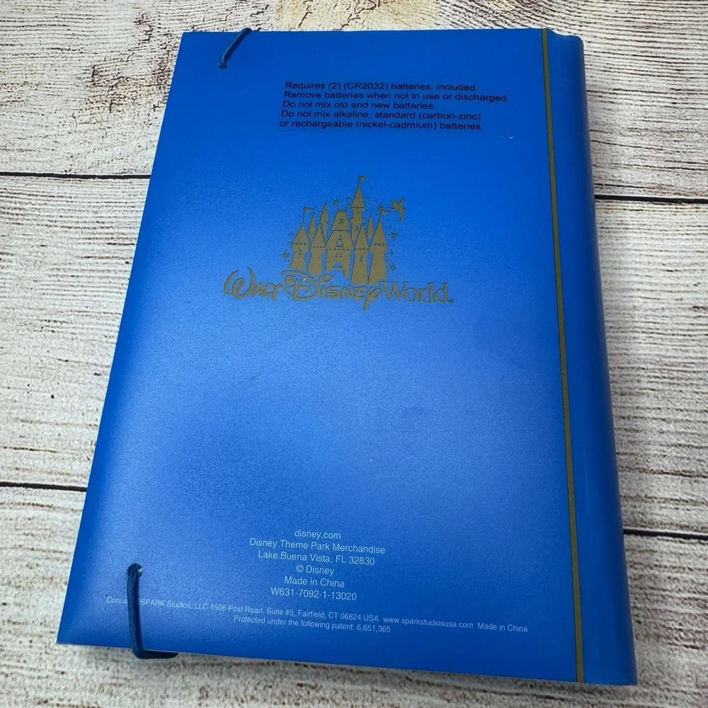 Disney World Parks Magic Kingdom Light-up Castle‎ And Tinkerbell Notebook